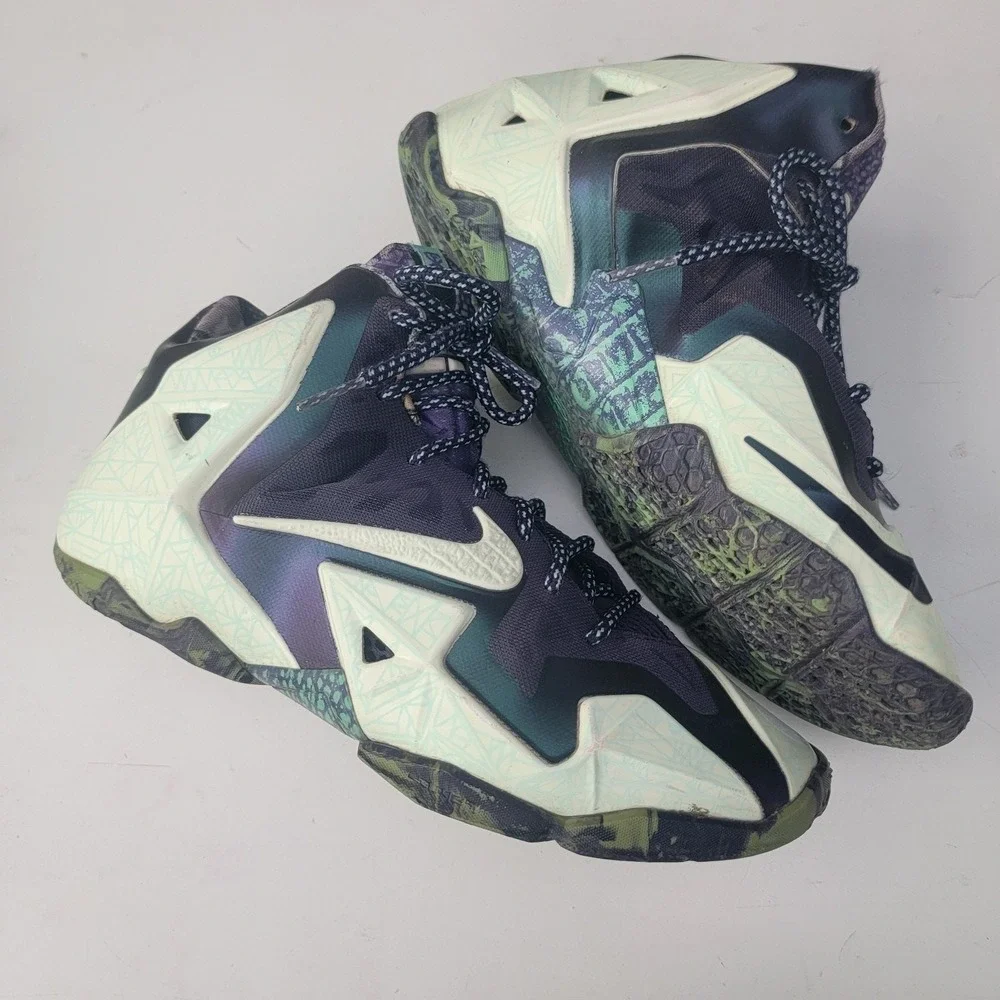 Nike Lebron Shoes 11‎ All Star Gator King Basketball Gumbo Kids Youth Glow 5Y
